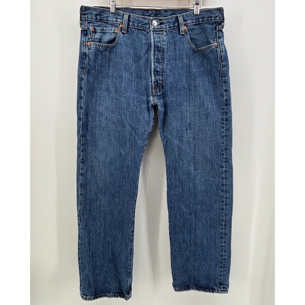 Levi's 501 Jeans Men 36x29 Original Fit Straight Leg Button Fly Medium Wash